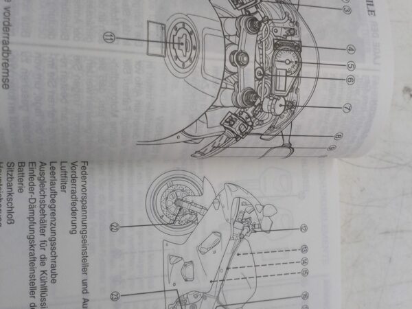 Suzuki gsx-r 750 00 libretto uso manutenzione tedesco 9901133f501k