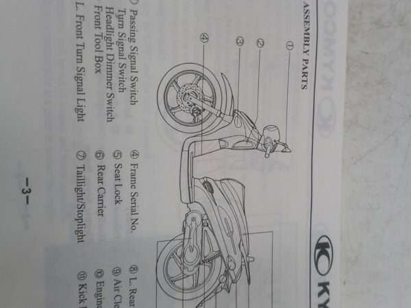 Kymco People 125 150 libretto uso e manutenzione inglese