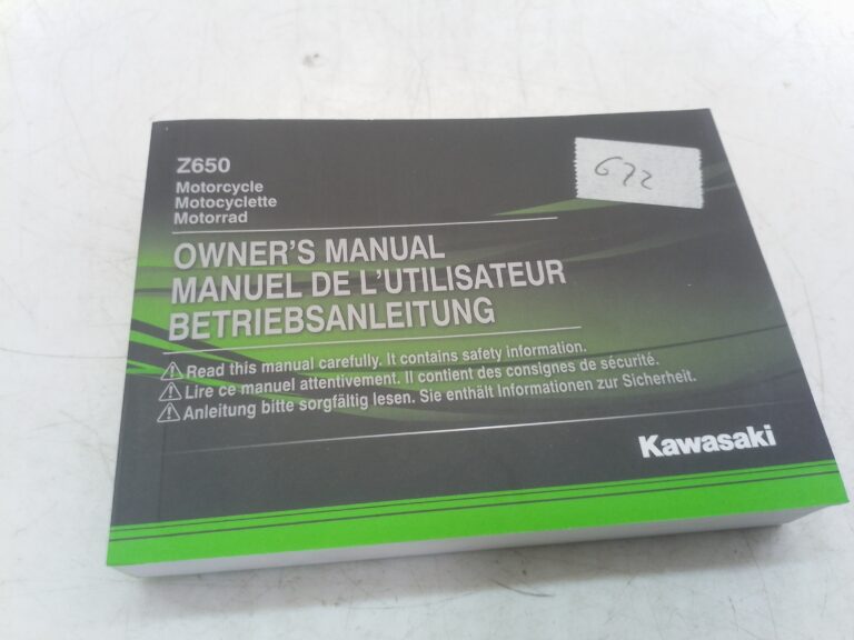 Kawasaki Z 650 19 libretto uso e manutenzione 998050024 GB fr de