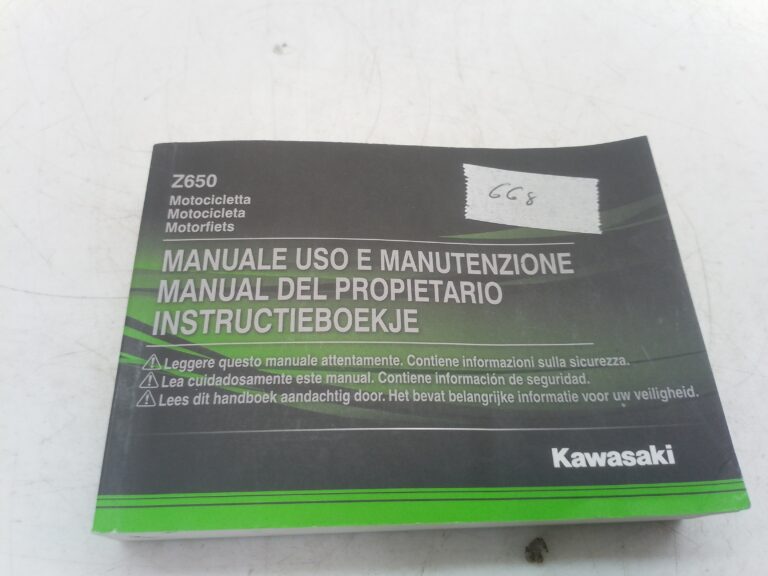 Kawasaki Z 650 19 libretto uso e manutenzione 998050025