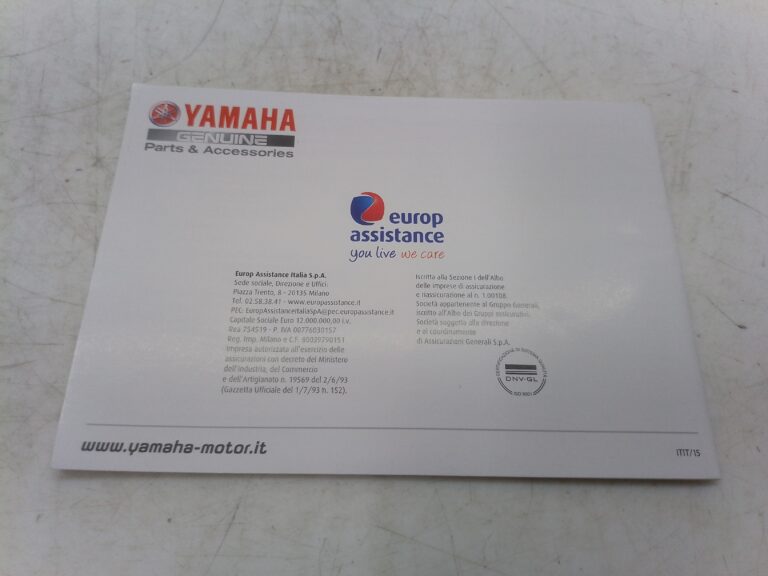 Yamaha libretto garanzia