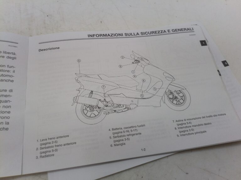 Yamaha MBK skyliner yp 125 r libretto uso e manutenzione 5dsf819uh0