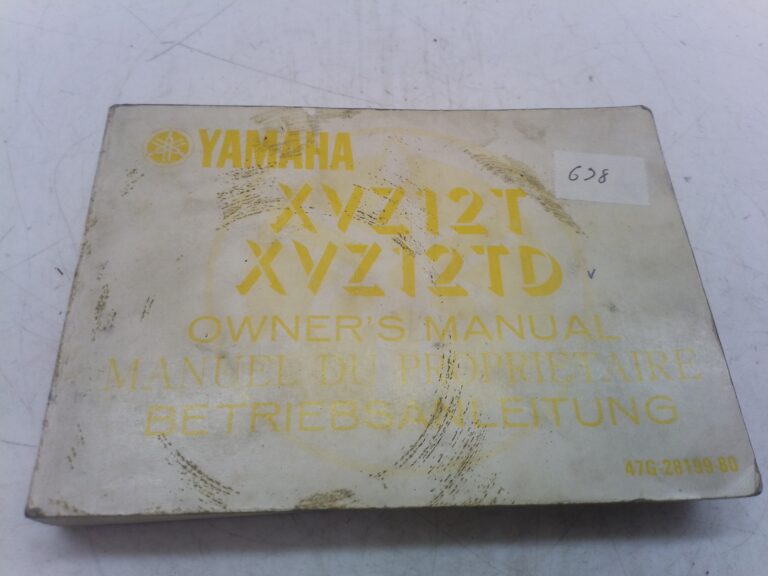 Yamaha xvz 12 t/xvz 12 td 83 libretto uso e manutenzione 47g2819980 EN fr de