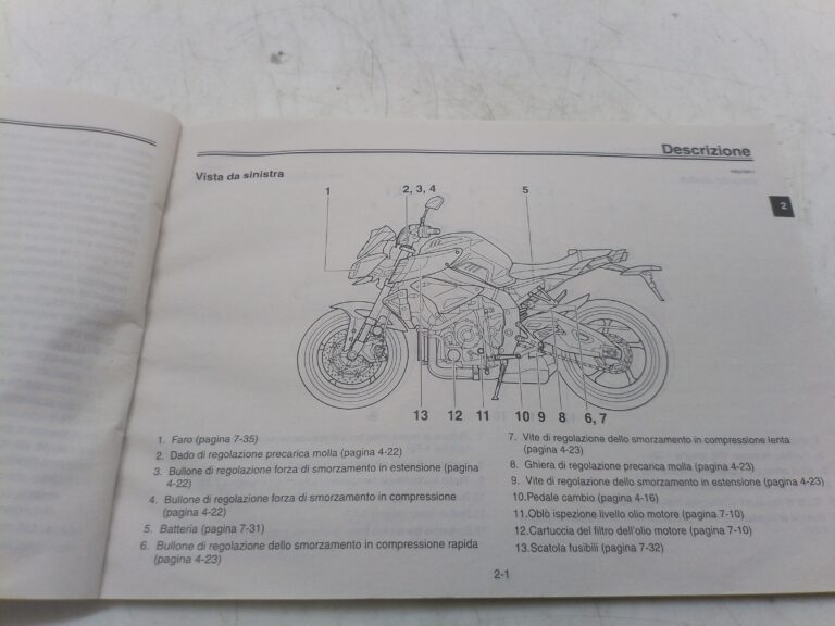 Yamaha MT 10 16 libretto uso e manutenzione b6728199h0