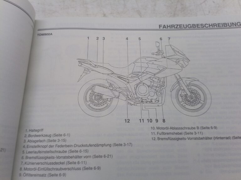 Yamaha TDM 900 twin 05 libretto uso e manutenzione 5ps28199g4 Germania