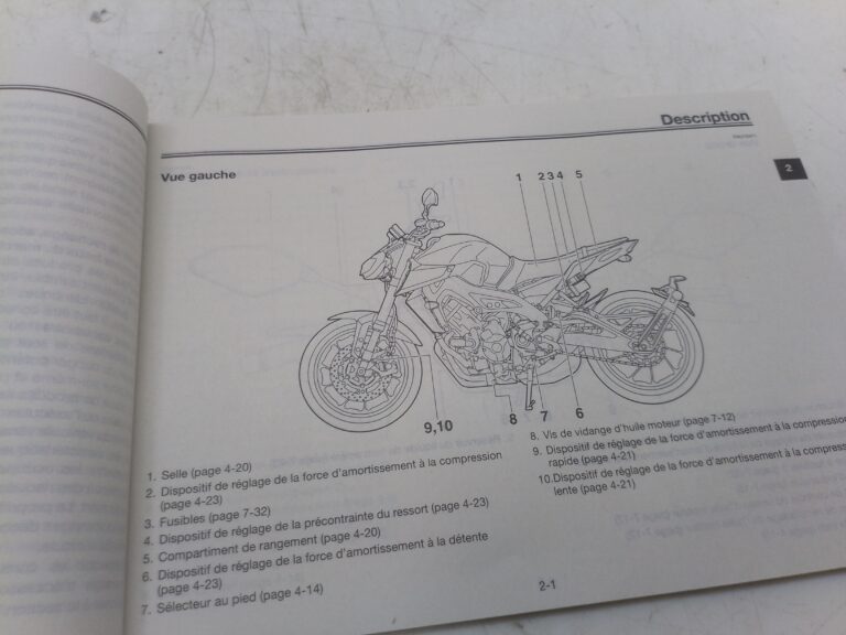 Yamaha mt-09 SP 17 libretto uso e manutenzione b6c28199f0 Francia