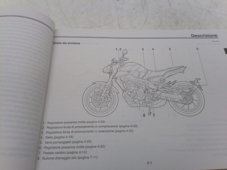 Yamaha mt-09 19 libretto uso manutenzione bs228199h3