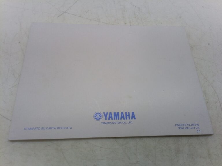 Yamaha r6 07 libretto uso e manutenzione 13s28199h0