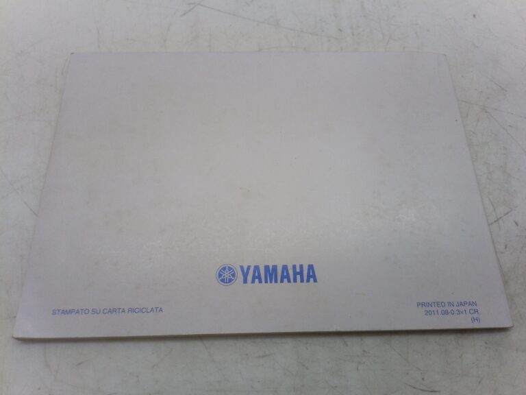 Yamaha r6 11 libretto uso e manutenzione 1js28199h0