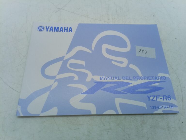 Yamaha r6 07 libretto uso e manutenzione 13s28199s0 spagna