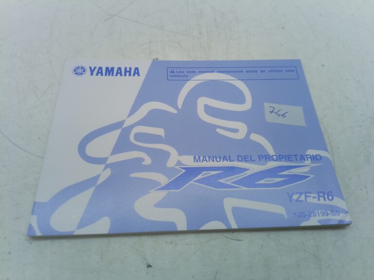 Yamaha r6 11 libretto uso e manutenzione 1js28199s0 spagna