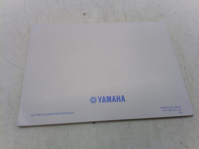 Yamaha r6 11 libretto uso e manutenzione 1js28199g0 Germania