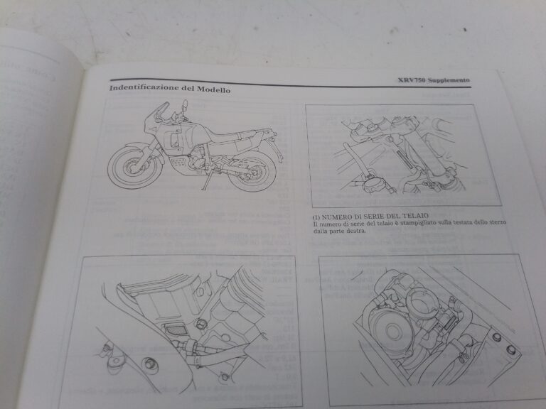 Honda xrv 750 m 90 manuale d'officina supplemento 69mv100z