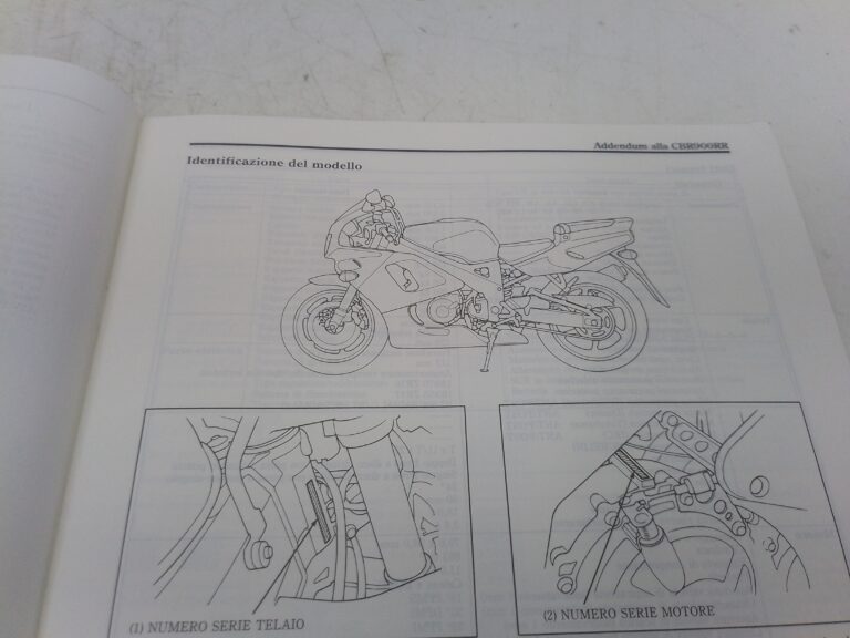 Honda CBR 900 RR 94 manuale d'officina supplemento 69mw000z