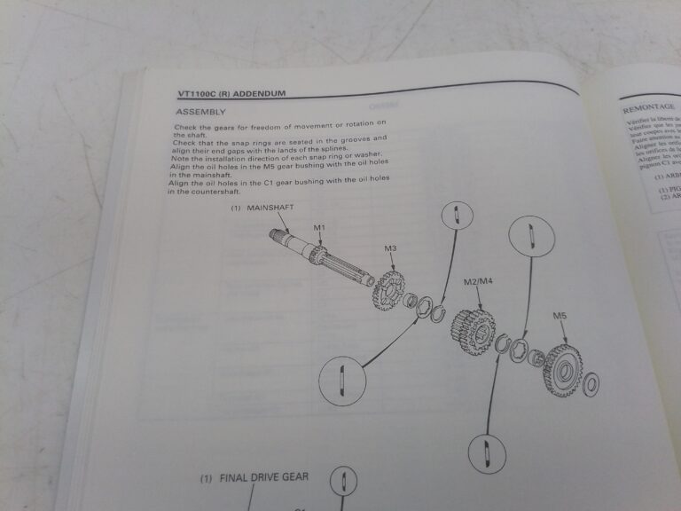 Honda VT 1100 c 93 manuale d'officina supplemento 67mm800z ing francese tedesco