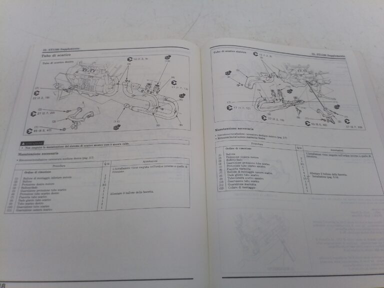 Honda st 1100 m pan European 90 Manuale d'officina supplemento 69mt300z