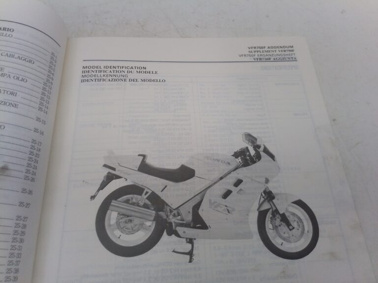 Honda VFR 750 F 88 manuale d'officina supplemento 66ml700y