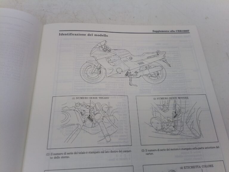 Honda CBR 1000 F s 95 manuale d'officina 69mz200z