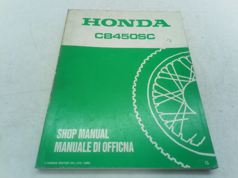 Honda CB 450 SC 86 manuale d'officina 68mc900