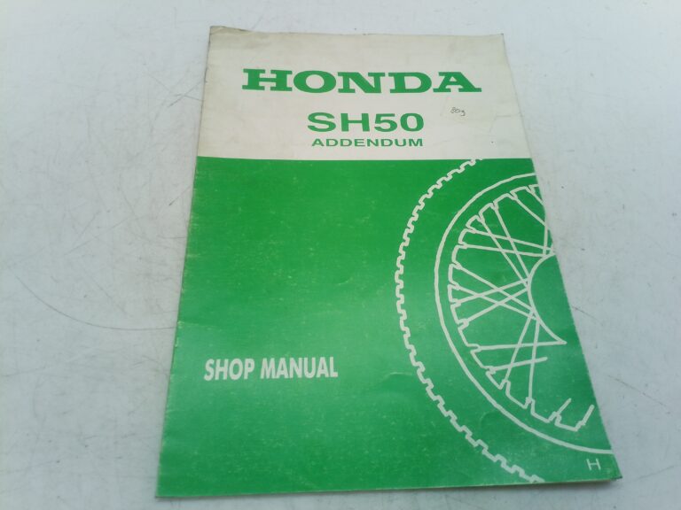 Honda SH 50 manuale d'officina supplemento ing smsh50sp00ad