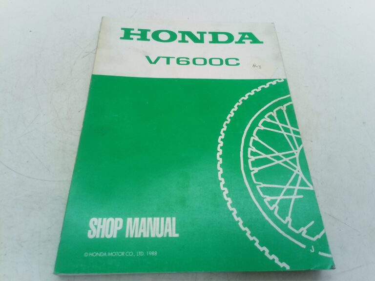 Honda VT 600 c 88 manuale d'officina 67mr100 inglese