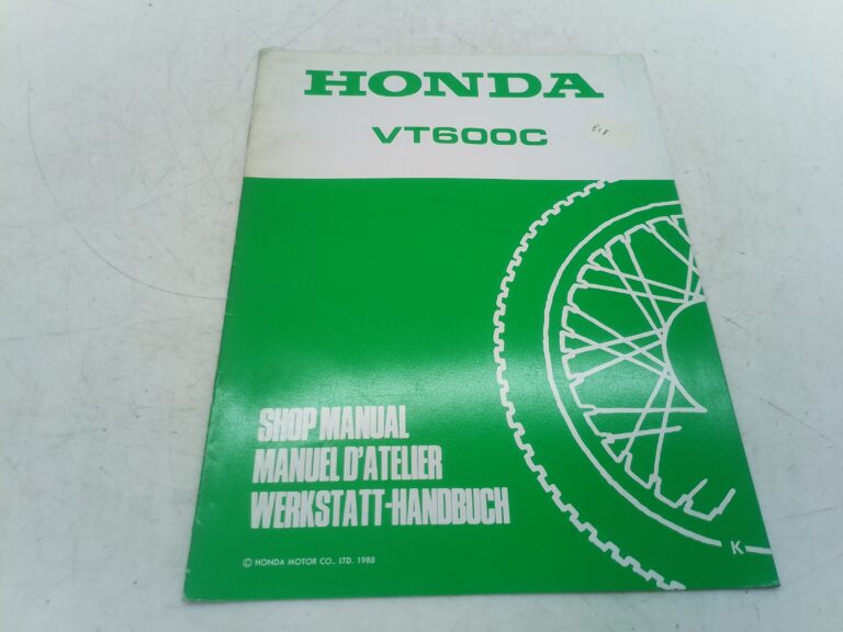 Honda VT 600 c 88 manuale d'officina supplemento 67mr100z ing fra tedesco