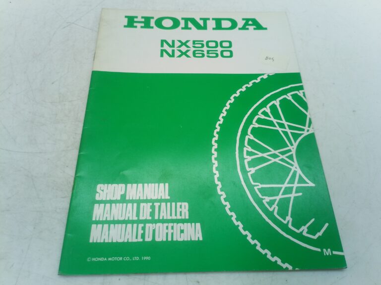 Honda nx 500 650 90 manuale d'officina supplemento 67mn930w