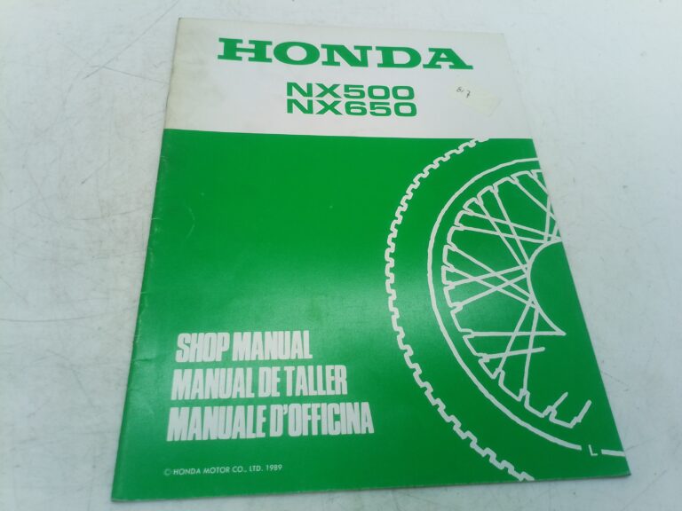 Honda nx 500 650 89 manuale d'officina supplemento 67mn930y