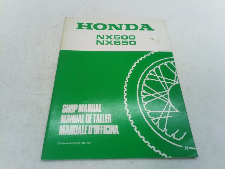 Honda nx 500 650 91 manuale d'officina supplemento 67mn930v